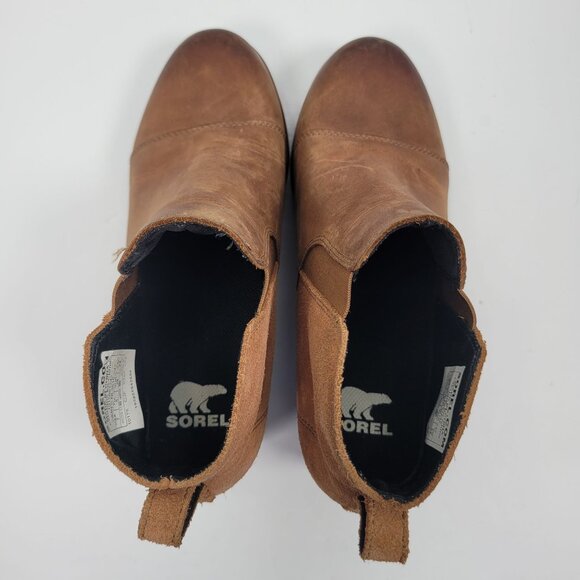 Sorel Evie Women's Pull On Wedge Ankle Boots Brown NL3816-242 US Size 7 - Picture 5 of 8